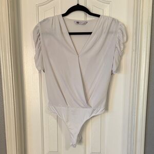 SO Women's Cream Wrap Bodysuit